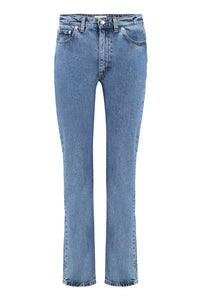 5-pocket straight-leg jeans